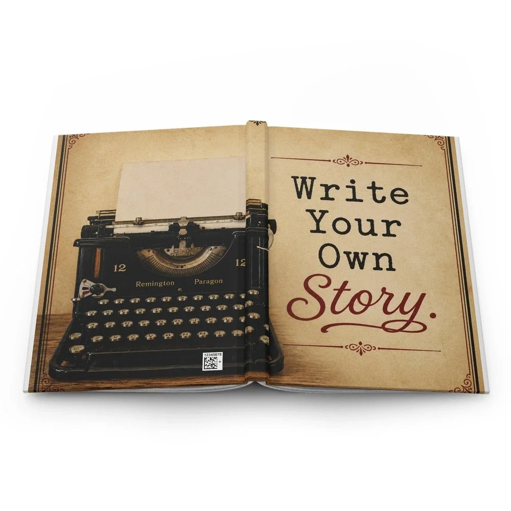 Typewriter 'Write Your Own Story' Hardcover Journal | Vintage Writing Notebook